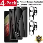 4X Samsung S25 S24 S23 S22 Ultra Anti-Spy Privacy Hydrogel Screen Protector Lens