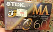 TDK MA 60 TYPE IV Metal Bias Cassette Tape 3 Pack New Sealed