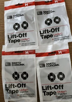 4 Smith Corona Print Wheel Lift Off Tape H59402 1030 Ribbons NEW