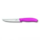 Victorinox Steak & Pizza Knife 12cm, Wide Blade, Wavy Edge, Classic, Pink