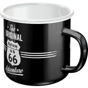 Route 66 Adventure German Made Enamel Camp Style Coffee Mug Cup