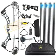 Topoint Trigon 20-70LB COMPOUND BOW & ARROW HUNTING TARGET ARCHERY RH/LH
