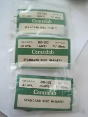 Centralab Standard Disk Hi - Kap 3/4" Diameter Lot 10 3 Packages