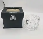 NIB Set of 4 Oleg Cassini Crystal Round Dot Votive Candle Holder Signed 2.5x3"
