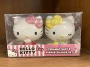 Sanrio Hello Kitty Ceramic Salt & Pepper Shaker Set Original Unopened Package