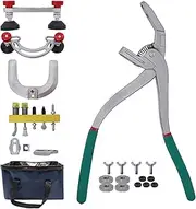 Car Door Edge Repair Plier Tool Kit, Dent Edge Crimp Pliers, Heavy-Duty Dent Fix Tool, Comes with Replaceable Head, Stainless Steel Material, Non-Slip Handle, Storage Bag, for Car Repair