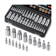 TICONN 32PCS HEX Bit Socket Set, SAE and Metric Hex Bit Set with Storage Case...
