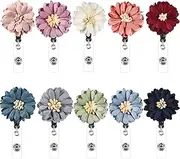 BOAO Retractable Badge Holder with Alligator Clip, ID Badge Reel Clip On Card Holders, 10 Pieces (Multiple)