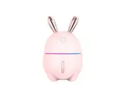 Creative Cute Mini Meng Pet Humidifier USB Home Quiet Bedroom Small Desktop Air Spray Water Meter-Pink
