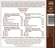 J.S. BACH: SONATAS FOR VIOLA DA GAMBA & HARPSICHORD NEW CD