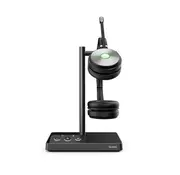 Yealink WH62 Dual Teams DECT Wireless Headset Headset, Busylight On Headset, Leather Ear Cushions, Acoustic Shield Technology, Built-in Ringer TEAMS-WH62-D