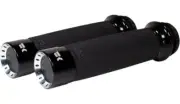 Khrome Werks Black Custom Turbine Grips 1" Bars TBW Harley & Custom 500120