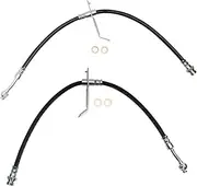 TRQ Brake Hose Set Compatible with 2011-2015 Hyundai Sonata