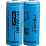 3.7V 1400mAh 18500 LI-ION BATTERY 2PK