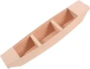 Ciieeo 1pc Wooden Boat Decor Micro Landscape Fishing Boat Ornament for Fairy Garden and Flower Pot Decoration