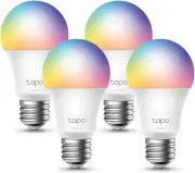 Tp-Link Tapo Smart Wi-Fi Light Bulb, 4-Pack, Multicolour, E27, 60W Equivalent, S