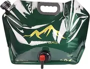 NiuXTool Portable Foldable Water Bag with Spigot, BPA-Free & Durable 8L Large Capacity Water Container for Camping, Hiking, Outdoor Adventures (Green)