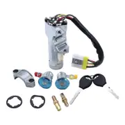 3 Lock Key Blade Door Ignition Barrel Switch Replacement with 2 Keys Car Durable Left Right Door Lock Set for Nissan D22 1997-06
