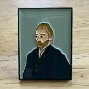 New Enamel Pin Painting Abstract Van Gogh Portrait Metal Pin Back