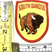 Buffalo Bison South Dakota Patch Vintage Iron On Sew On New on Card