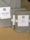 West Elm Diamond Dream F/Q Duvet w/ 2 Matching Ruched Standard Shams Beautiful!!