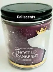 Bath & Body Works FROSTED CRANBERRY 7oz Candle Burns 25-45 Hrs X1 NEW