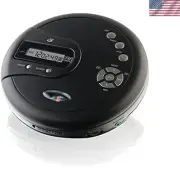 Anti-Skip Portable CD Player with FM Radio & Stereo Earbuds - Compact Design