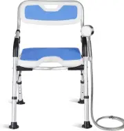 Shower Chair Adjustable U-Shaped Bath Chair Aluminum Alloy Frame Shower Stool