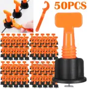 50x Tile Leveling System Kit Reusable Flat Ceramic Locator Spacer Tools
