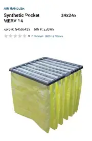 Commercial Air Filter - Air Handler (4 Pack) 2Juw8