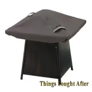 40" Square Fire Pit Cover for Outdoor Patio Metal Firepit Wood Burning RAVENNA