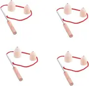 NAMOARLY 4 Sets Funny Peg Tops for Educational Gyroscope Enhance Coordination Creativity Entertainment for Classroom Home Play Random Color