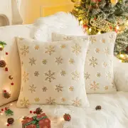 Snowflake Christmas Plush Pillowcase INS Style Cushion Cover Sofa/Bed