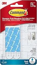 Command Large Water-Resistant Refill Strips, 4-Strip