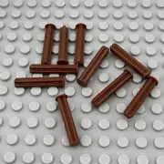 LEGO Technic Part - Reddish Brown - Axle 3L with Stop - QTY x10