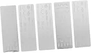 FOMIYES Nail Art Stamping Template Set 5pcs Manicure Templates Stylish Stainless Steel Plates for DIY Manicure