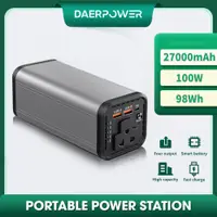 在飛比找蝦皮購物優惠-便攜式電力庫帶AC插座峰值100W/220V便攜式筆記本電腦