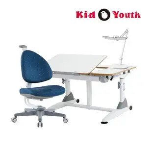 【Kid2Youth 大將作】G6C+XS氣壓升降書桌 & BABO椅 & BenQ WiT MindDuo親子共讀燈 (桌椅組 桌板升級款)