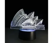 Romantic Sydney Opera House Night Light USB Touch 7 Color Change New 3D LED Lamp