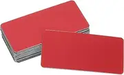 sourcing map 12 Pcs Blank Name Plates, 2.4 x 1.2 Engraved Metal Name Plate Laser Strong Adhesive Nameplate Anodized Aluminium Custom Blank Plates for Signs DIY Crafts, Red