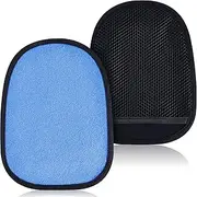 2 Pieces Sand Wipe Off Mitt Beach Sand Cleaner Soft and Skin Friendly Towel Help Parents Clean Sand from Children's Skin Mitt Pack for Surf, Ocean and Lakeside Recreation