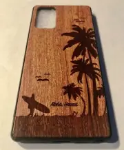 Samsung Note 20 Wood Surfer Palm Trees Aloha Case