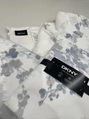 DKNY towel Super Soft Grey&Blue Flowers (4Items - 2 Hand Towel&2Bath towel)
