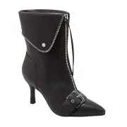 A New Day Womens Mickey Point Toe Moto Ankle Boots 90974111 Black 7.5M