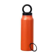Stainless Steel Insulated Water Bottle With Integrated Magnetic Phone Stand Orange 24Oz Water Bottles