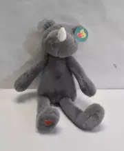 My Baby's Heartbeat Bear 15" Rhino Plush Stuffed Animal Super Soft