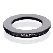 Camera 49mm Lens to 34mm Accessory Step Down Adapter Ring 49mm-34mm