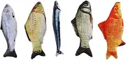 CAT Toy Fish Set Plush Sturdy Durable Catnip Toy for BITE Play for CAT Lovers