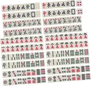 Toyvian 1 Set Travel Mini Mahjong Game Compact Portable Mahjong Tiles for Outdoor Fun for Family Gatherings and Leisure Entertainment Made of for Stability
