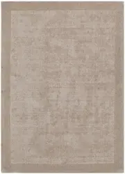 Sedona Camel Border In Beige Wool Rug